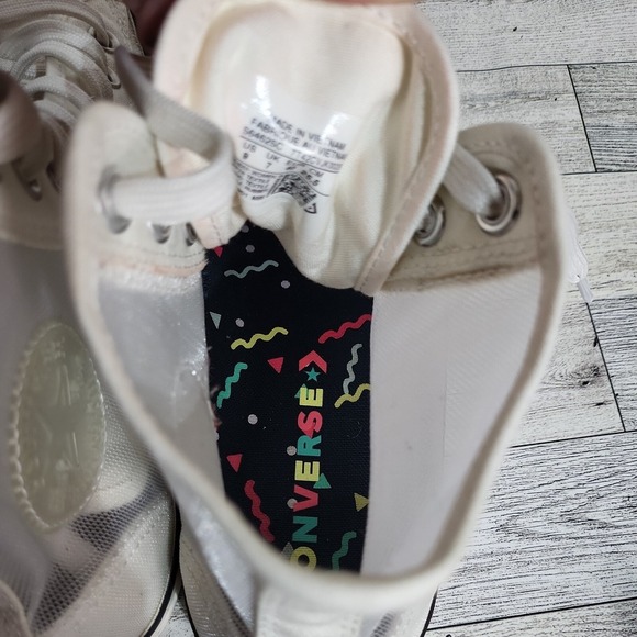 Converse Hi-Top Transparent  Chuck Taylor Sneakers Women Sz 9 - Picture 5 of 10